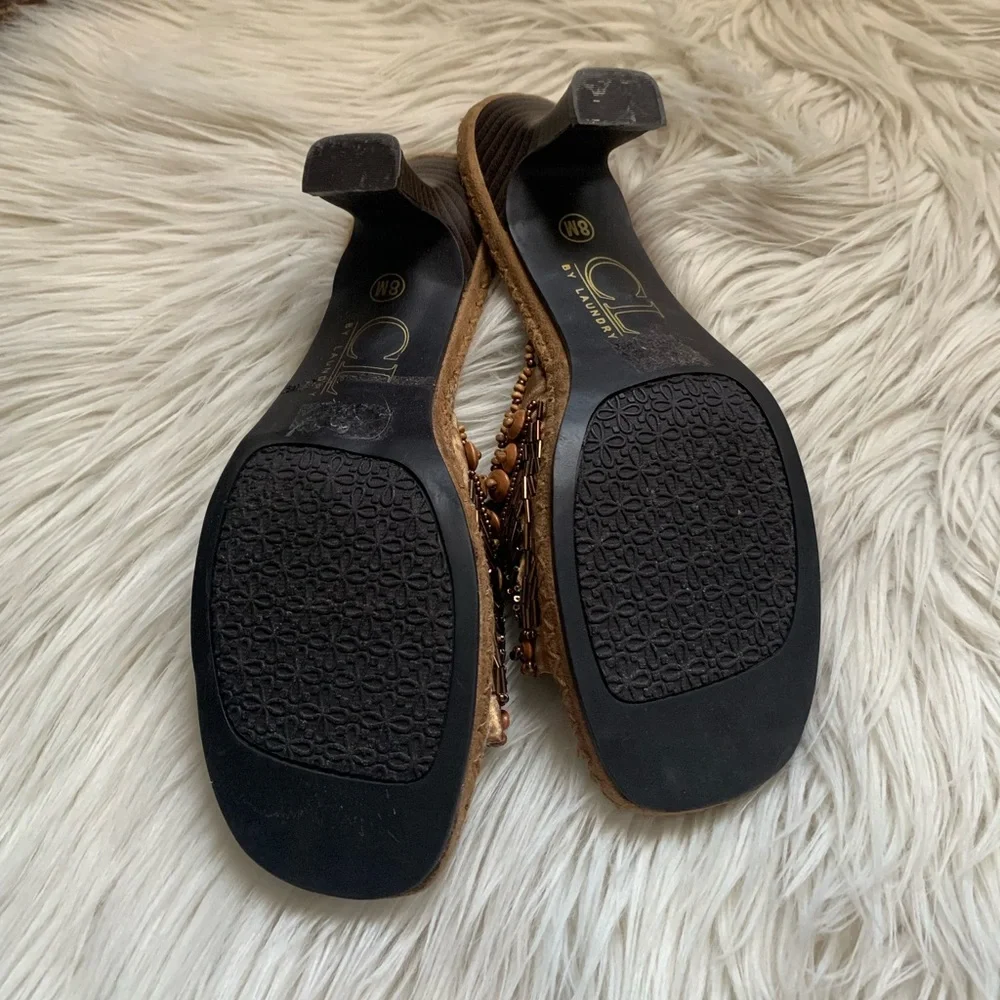 Beaded Tan Women's Sandals - Picture 5 of 7